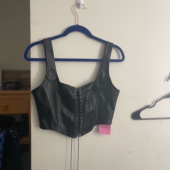 NWT Blackmilk Corset Lace-Up Top - Picture 1 of 3